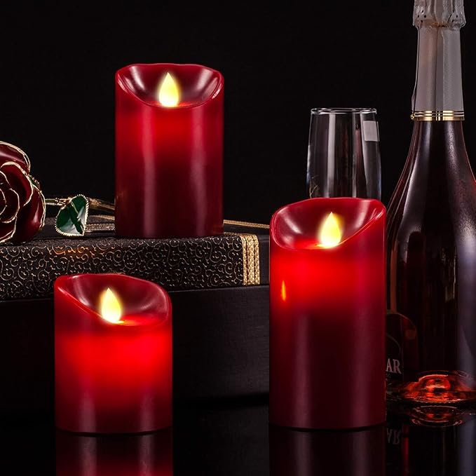 Flameless LED 4/5/6-Inch Drip-Less Wax Pillar Candles - Image 5