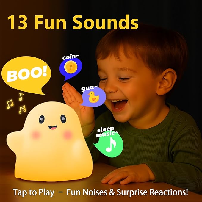 NEXTANG Ghost Night Light for Kids – Gift & Fun Toy for Kids, Touch Tap Lamp - Image 3