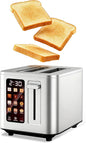 Touch Screen Toaster 2 Slice, Stainless Steel Toasters Digital Timer 2 Slot by Unknown
