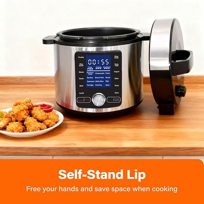 OLIXIS 24-in-1 Electric Pressure Cooker 6.34 Quart, Stainless Steel Multi-Cooker - Image 5
