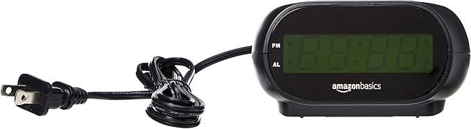 Amazon Basics Small Digital Oval Alarm Clock - Image 3