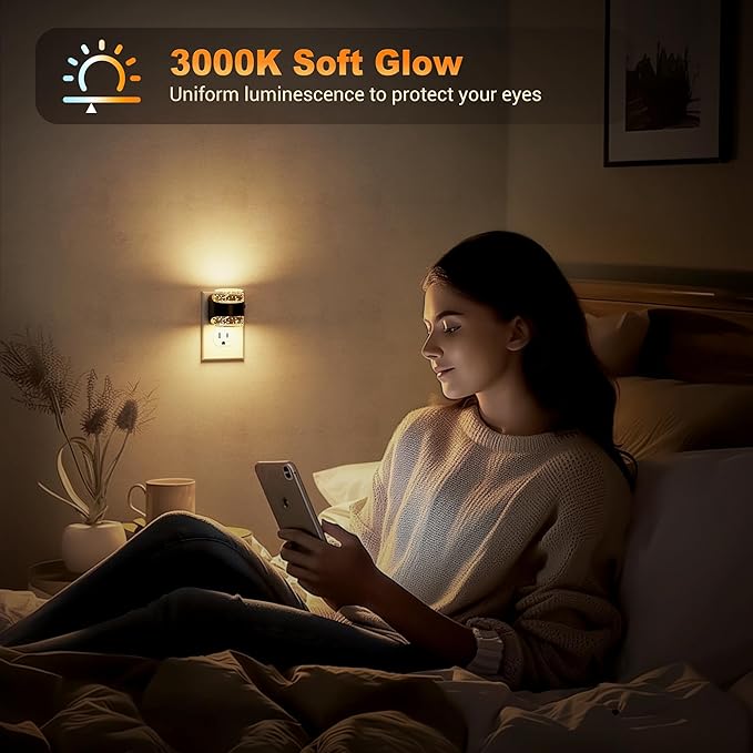 JandCase LED Night Light, Bubble Night Lights Plug into Wall, Night Light - Image 5