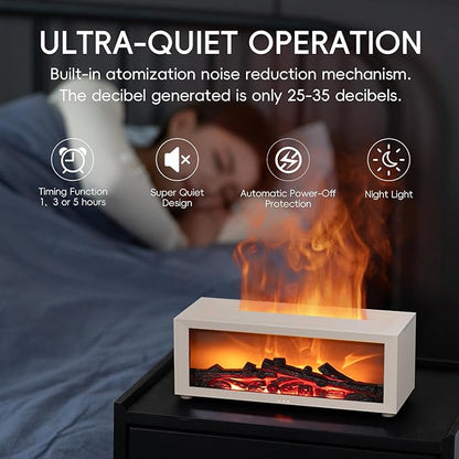 Essential Oil Diffuser, 7 Colors Fireplace Fire Flame Aromatherapy Diffuser - Image 4