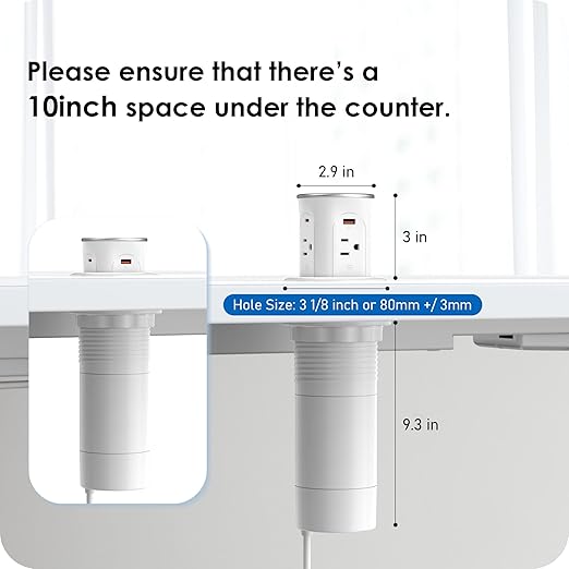 ANNQUAN Motorized Pop Up Countertop Receptacle - Image 6