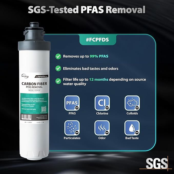iSpring SGS-Tested PFAS Removal Carbon Block Replacement Water Filter Cartridge - Image 2