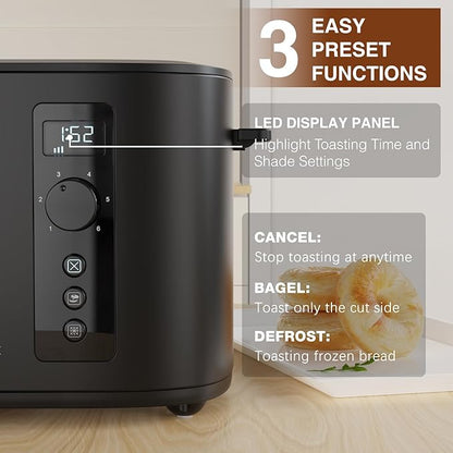 Toaster 4 Slice Long Extra Wide Slot 1.5" - Image 4