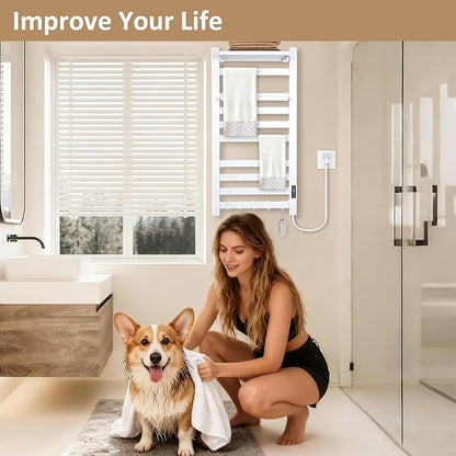 Heated Towel Rack for Bathroom Towel Warmer Racks Wall Mounted - Image 6