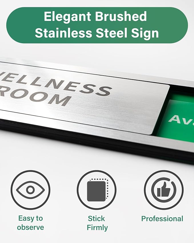 Wellness Room Office Door Signs, Do Not Disturb- In Use/Available Slider Sign - Image 2