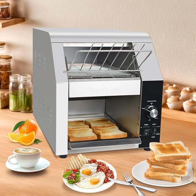 Hakka Commercial Conveyor Toaster, 450 Slices/Hour Heavy Duty Conveyor Toaster - Image 2