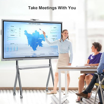 Smart Board Stand for 44"– 75" Interactive Smart Whiteboard, Height Adjustable - Image 7