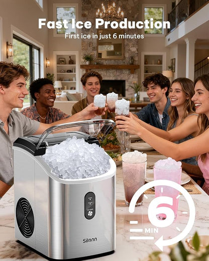 Silonn Nugget Ice Maker Countertop, Pellet Ice Machine - Image 5