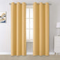 DUALIFE Butter Yellow Curtains for Bedroom Kids 84 Inches Long Room Darkening by DUALIFE