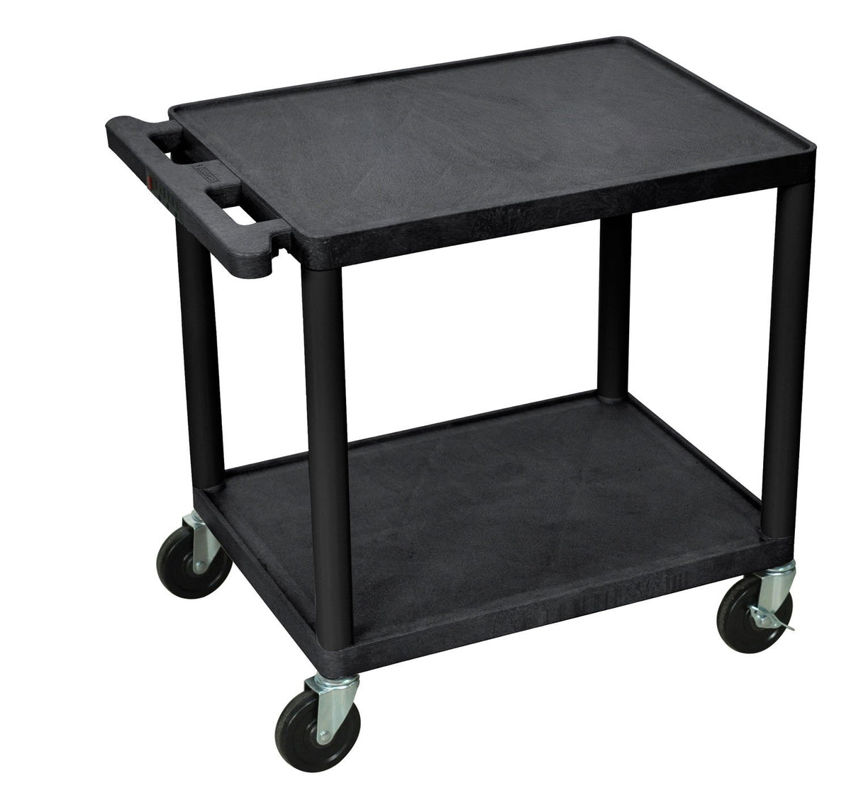 luxor 26" h black 2 shelf a/v multipurpose, main product view