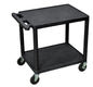 luxor 26" h black 2 shelf a/v multipurpose, main product view