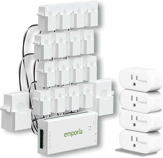 Emporia Energy Monitor with 16 Sensors + 4 Smart Plugs Super Bundle by Emporia