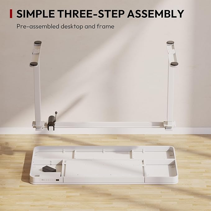 Standing Desk with Drawer, Electric Height Adjustable Home Office Desk with - Image 6