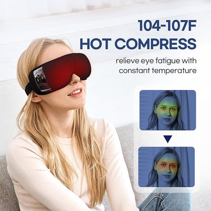 HubiCare Eye Massager with Heat, and Music Helps Relieve Strain, Dark Circles - Image 4