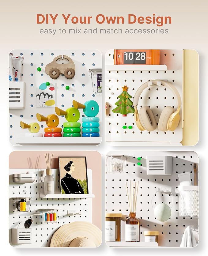 PEGZONE Pegboard Wall Organizer Combination Kit, Overall 33.1"x20.5" Metal - Image 5