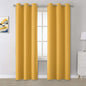 DUALIFE Yellow Room Darkening Curtains Grommet by DUALIFE