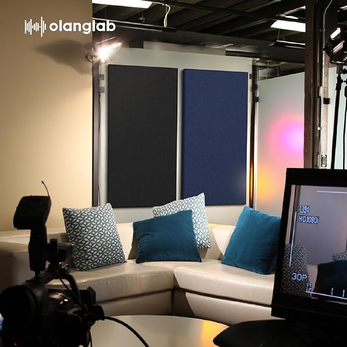 Olanglab Sound Absorbing Acoustic Wall Panels 2 Pack, Large Fabric Wrapped - Image 7