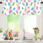 Limike Kitchen Valances for Windows 54" x 18", Colorful Bunny Kitchen Curtains Valances, Decorations for Windows, Cute Window Treatments Drapes for Bedroom Living Room, 1 Panel