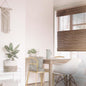 MOOD Custom Bamboo Shades | Rustic | Top Down Bottom Up Cordless | Bamboo Roman Shades for Windows and Doors (Natural Woven) | Rustic Oak (Great Privacy) | 56" W x 60" H