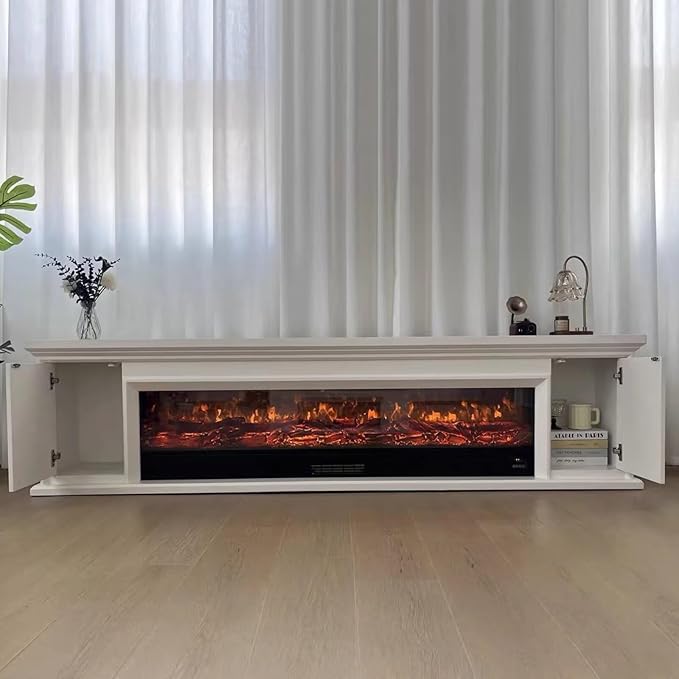 Freestanding Electric Fireplace Heater by Aihm-Lon