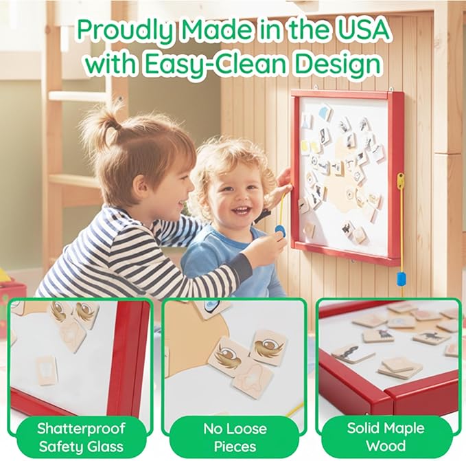 Magnetic Toddler Activity Wall Panel Toy – Interactive Wall Busy Board – - Image 4