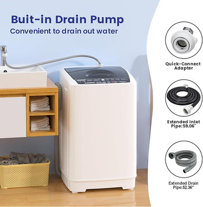 BANGSON 1.31cu.ft Portable Washing Machine, Full-Automatic Washing Machine - Image 7