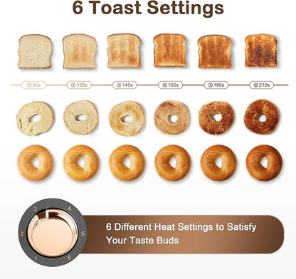 Mecity 4 Slice Toaster, Long Slot Toaster - Image 3