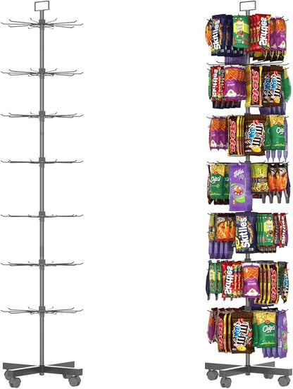 YEOOE Retail Display Racks 7 Tier Spinning Display Stand, Movable Shop Spinner by YEOOE