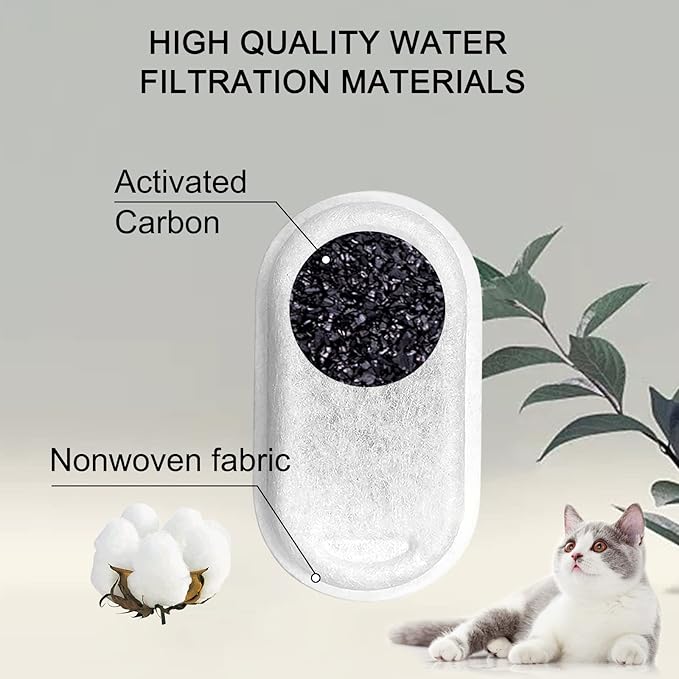 Cat Water Fountain Filters for 108/3.2L& 67oz/2L Stainless Steel Pet Water - Image 3