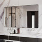 ISKM Silver Framed Mirror for Wal Bathroom Mirror for Wall 51" x 30" Matte by ISKM-IStillKeepMovin