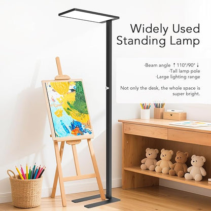 120W LED Floor Lamp, 76.8" Tall Reading Light, 10000LM Knob Dimming Standing - Image 6