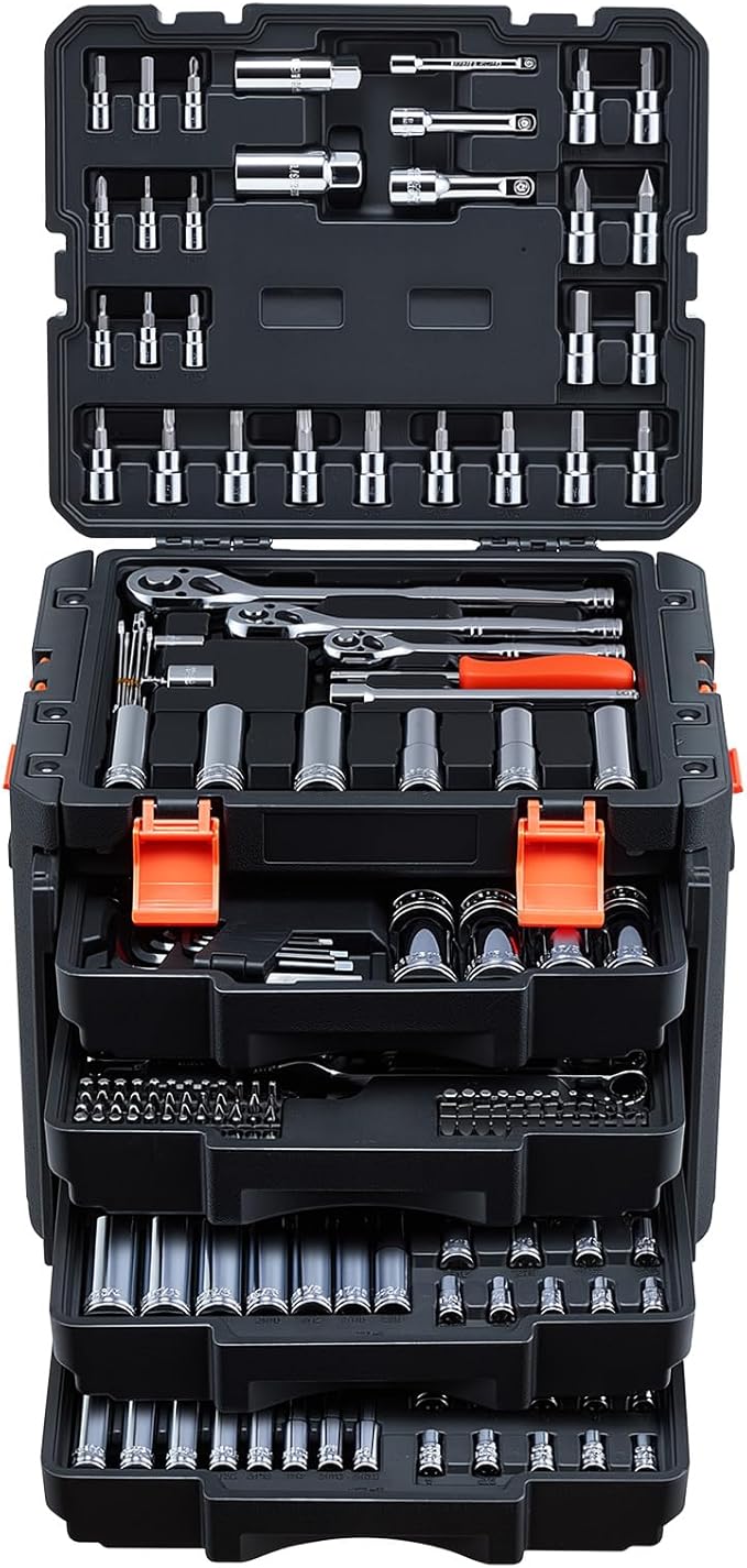 VEVOR Mechanics Tool Set, 297-Piece Mechanic Tool Kit, 1/4 in, 3/8 in, and 1/2 - Image 13
