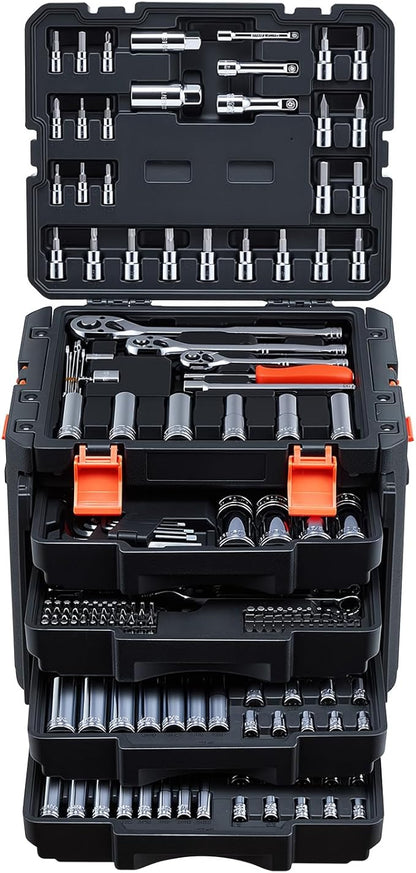 VEVOR Mechanics Tool Set, 297-Piece Mechanic Tool Kit, 1/4 in, 3/8 in, and 1/2 - Image 13