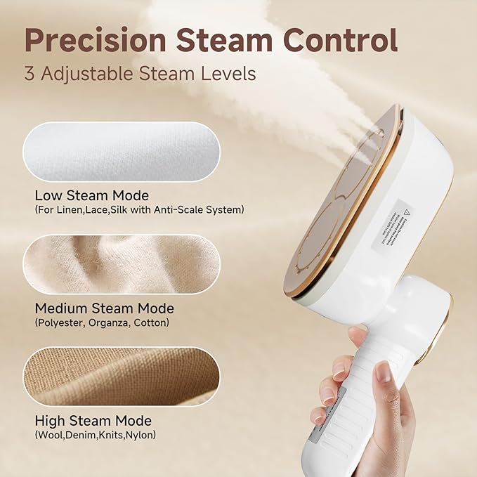 Travel Steamer, 1200W Portable Steamer - Image 4
