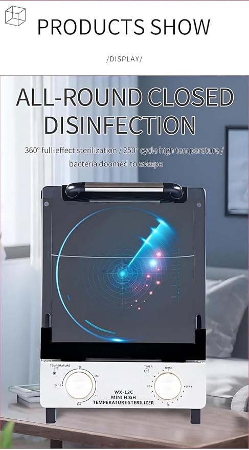Sterilizer for Nail Tools, 12L Multifunctional High Temperature Cleaning Dry - Image 4