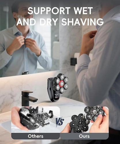 MALEGEBAZ Head Shaver for Bald Men：IPX8 Waterproof 7D Magnetic Electric Head - Image 4