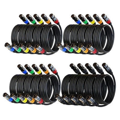 AuxLink XLR Cables 3ft 20Pack, XLR Microphone Cable Mic Cable Male to Female by AuxLinkcable