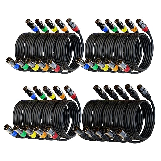 AuxLink XLR Cables 3ft 20Pack, XLR Microphone Cable Mic Cable Male to Female by AuxLinkcable