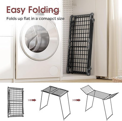 APEXCHASER Clothes Drying Rack Foldable, Large Drying Rack Clothing, Winged - Image 3
