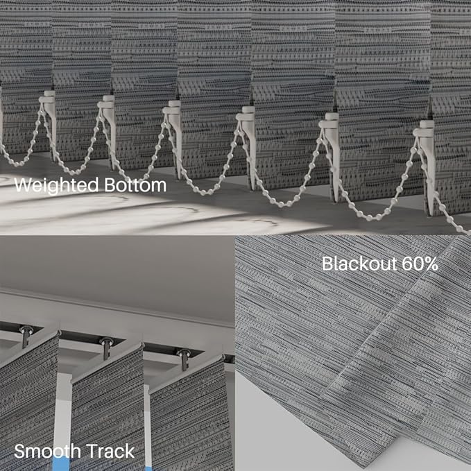 Blindify Motorized Vertical Blinds, Light Filtering Sliding Door Shades - Image 4