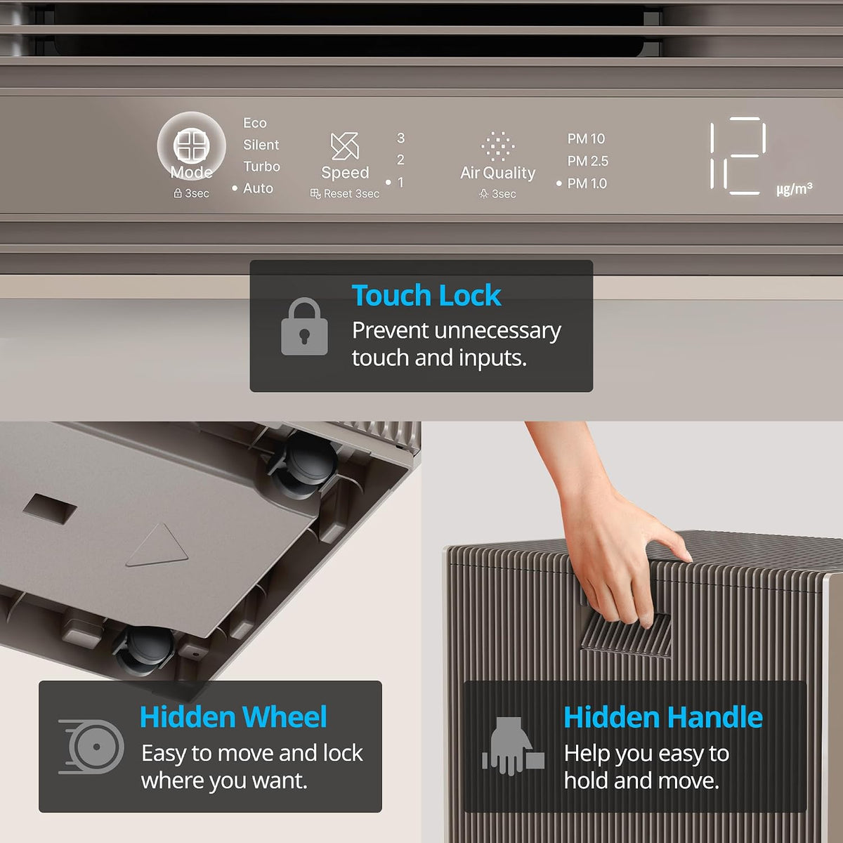 coway air purifiers for large room whole home on a desk or shelf