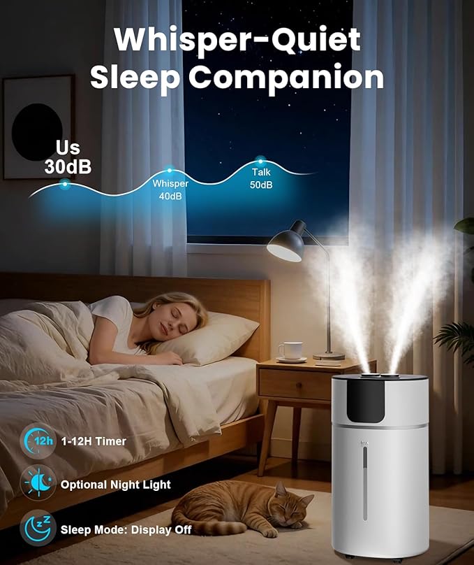AreShark 4.2 Gal/16L Humidifier Large Room, Cool Warm Mist 2000ft² Whole House - Image 6