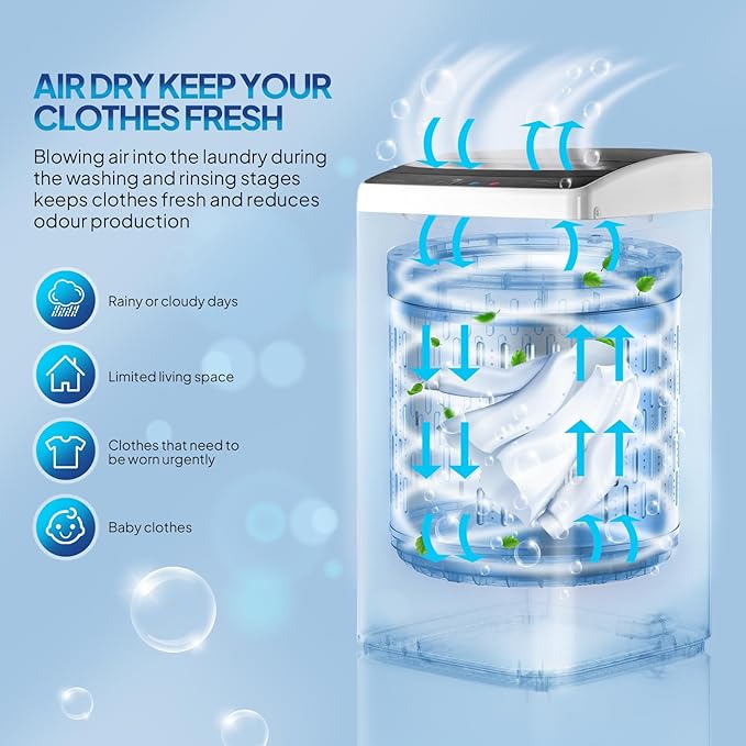 ROVSUN 30LBS Washing Machine, Full-Automatic Portable Washer - Image 4