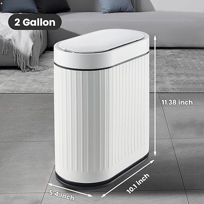 Bathroom Sensor Trash Can with Lid Automatic 2 Gallon Smart Garbage Can - Image 2