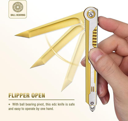Cool Pocket Knife Gifts for Men, EDC Tanto Blade Folding Knives - Image 4