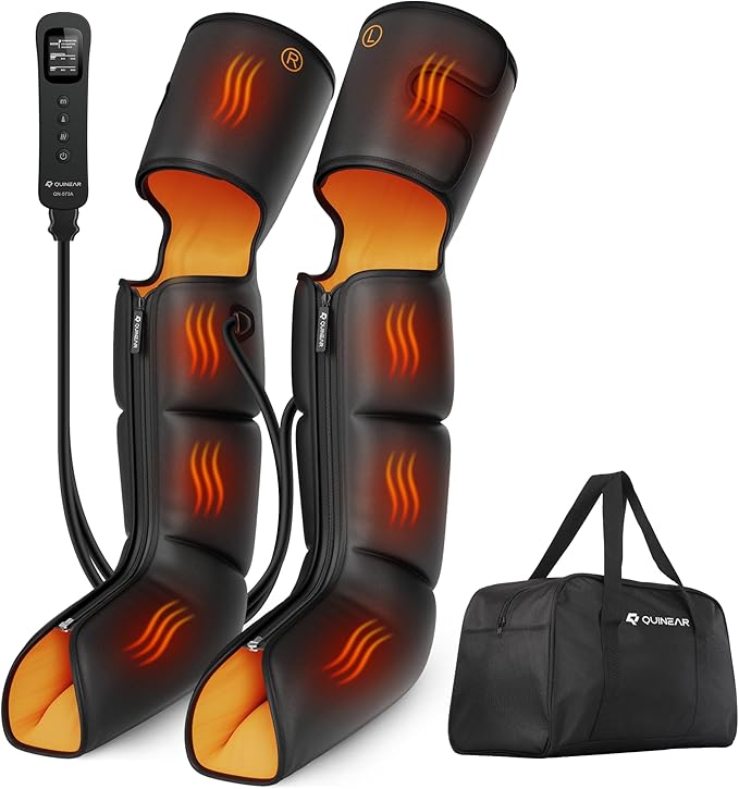 QUINEAR Leg Massager, 3-in-1 Heat and Compression Therapy, Air Compression Leg by QUINEAR
