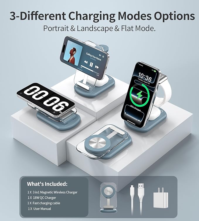 3 in 1 Magnetic Wireless Charging Station - Image 4